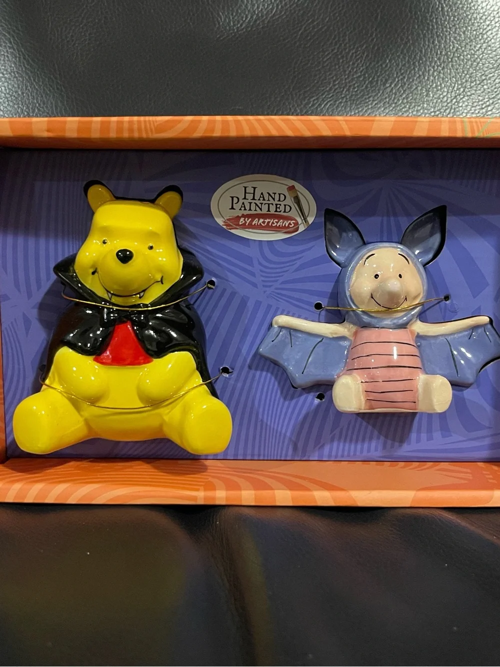 Halloween Disney Winnie The Pooh Bat Salt and Pepper Shakers